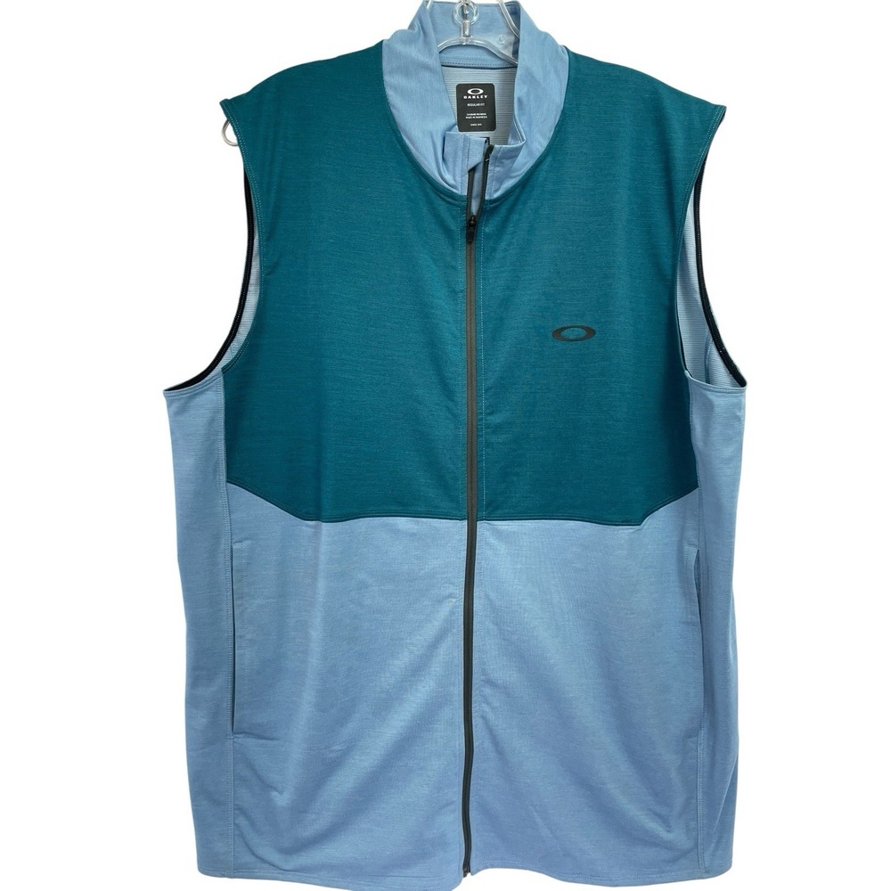 Oakley Full Zip Vest Mens XL Blue Casual Golf Layering Casual Travel (L35) NW/OT